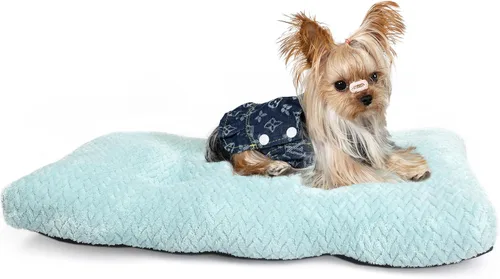 Miniatura 16 de Cama Lavable para Jaula de Perro de 18 Pulgadas Pequeña Antideslizante Impermeable Cálida Acogedora Suave para Mascotas Cachorros, Almohadas