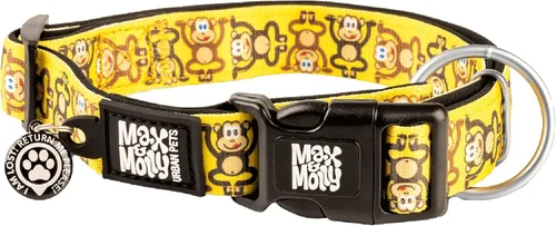 Miniatura 28 de Max & Molly Urban Pets Smart ID - Collar para perro con etiqueta de seguridad QR Gotcha! para mascotas y perfil de mascota personalizado, neopreno