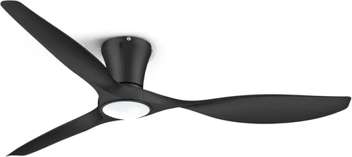 Miniatura 10 de ocioc Ventilador de techo silencioso con luz LED, motor de CC de 32 pulgadas, control remoto de gran volumen de aire, nogal para cocina, dormitorio
