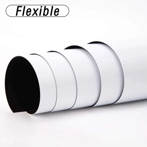 Miniatura 5 de ZHIDIAN Papel de contacto magnético para pizarra blanca para pared, 94 x 48 pulgadas, adhesivo magnético de borrado en seco con respaldo no adhesivo