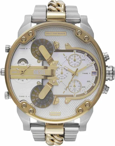 Miniatura 14 de Diesel Mr. Daddy 2.0 - Reloj de hombre con cronógrafo de tamaño extra grande y correa de acero inoxidable, silicona o cuero