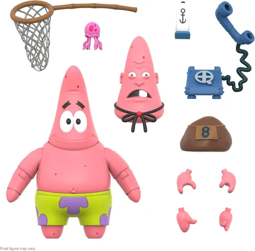 Miniatura 10 de Super7 Bob Esponja Bob Esponja y Patrick BFF - (2 unidades) Figuras de acción de Bob Esponja de 3.75 pulgadas con accesorios, coleccionables