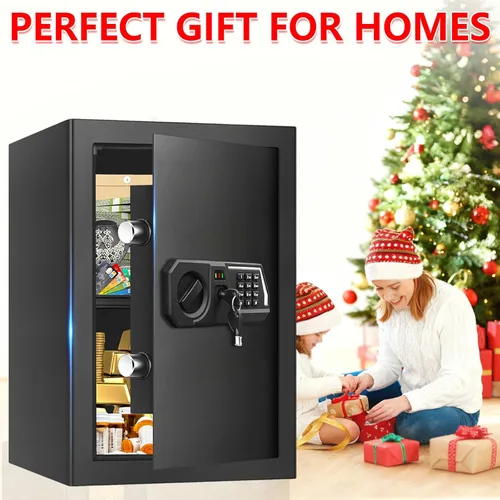 Miniatura 8 de Cajas fuertes grandes de 3.4 pulgadas para uso doméstico, caja de seguridad digital para el hogar, impermeable, con teclado programable, llaves
