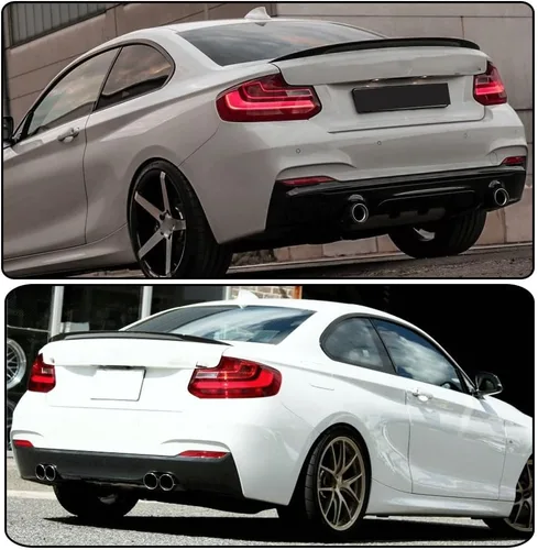 Miniatura 3 de Alerón trasero negro mate para BMW Serie 2 F22 F87 M2 Coupé 2014-2020 220i 228i 230i M235i M240i Tapa trasera de fibra de vidrio Highkick Wing Lip