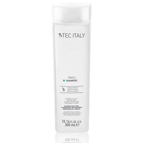 Tec Italy Tonico Champú voluminizador para fortalecimiento del cabello fino y débil, añade grosor corporal, limpiador diario suave, cuidado ligero,