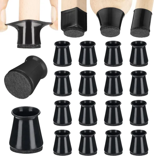 Miniatura 13 de Aneaseit Protectores de suelo para patas de silla, almohadillas de silicona con parte inferior de fieltro para suelos de madera dura y pies