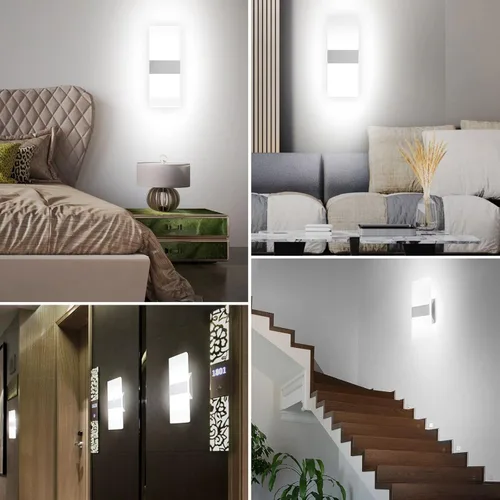 Miniatura 7 de TRLIFE Apliques de pared LED regulables, 4 temperaturas de color de 12 W, modernos apliques de pared para montaje en pared, juego de 2 luces