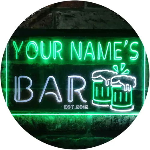 Miniatura 24 de ADVPRO Letrero de neón LED personalizado con texto en inglés «Your Name Est Year» (12 x 8.5 pulgadas) st4s32-w1-tm-b