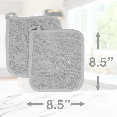 Miniatura 7 de RITZ Agarraderas para ollas y salvamanteles de rizo: Resistente al calor sin igual, duradero 100% algodón – Diseñado ergonómicamente para un agarre