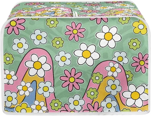 Miniatura 20 de chaqlin Cubierta para tostadora con estampado de chocolate, 2 rebanadas, resistente a las manchas, cubierta para horno de pan de diseño divertido