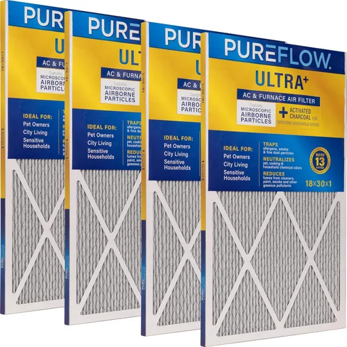 Miniatura 19 de PureFlow - Filtro de aire para horno doméstico de 12 x 12 x 1, con 4 capas de tecnología de filtración avanzada, MERV-13 paquete de 2