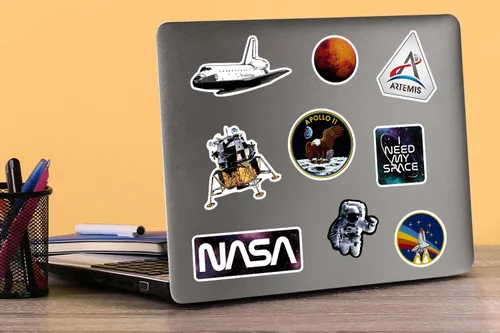 Miniatura 5 de NASA Missions - Paquete variado de calcomanías de vinilo grandes de lujo, para laptop, botella de agua, álbumes de recortes, tableta, monopatín