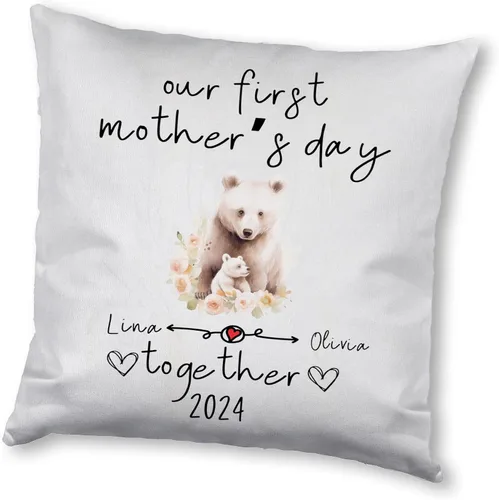 Miniatura 14 de Mother's Day Bear, Personalised Pillow Case Decor for Home, Present for Mom, Grandmother, for Her