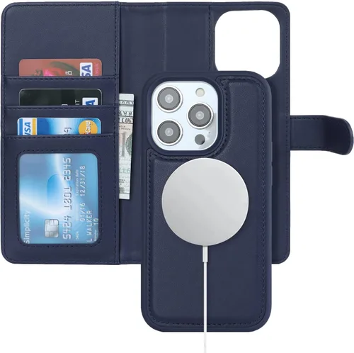 Miniatura 24 de Havaya Funda Cartera para iPhone 13 Pro Max e iPhone 12 Pro Max, Compatible con MagSafe 2 en 1, Desmontable Magnética con Portarjetas, Ranura