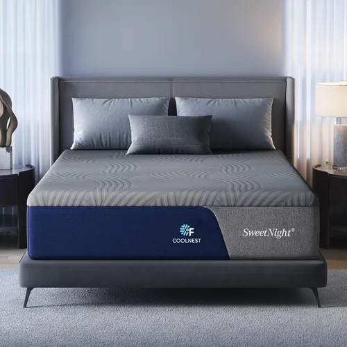 Sweetnight CoolNest - Colchón de tamaño matrimonial de 12 pulgadas, colchón de espuma viscoelástica refrescante para un sueño nocturno fresco,