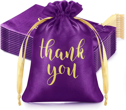 Miniatura 19 de Sieral 50 bolsas de regalo de satén con cordón para joyas, bolsas para dulces para el día de la madre, boda, baby shower, despedida de soltera