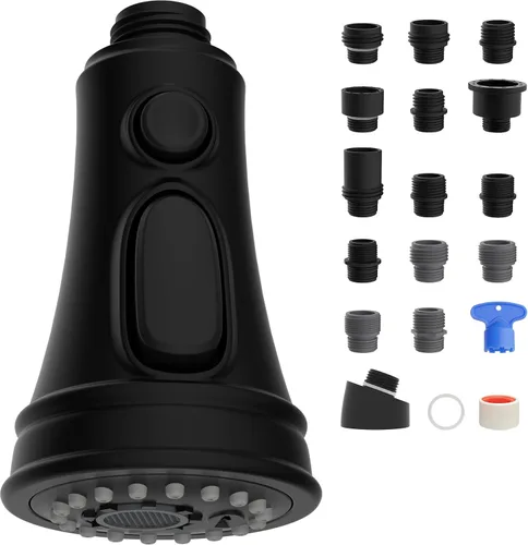 Miniatura 17 de Hibbent Repuesto de cabezal de grifo de cocina, certificado NSF/ANSI/CAN 61 y CUPC, boquilla pulverizadora de grifo extraíble de 3 funciones, 15