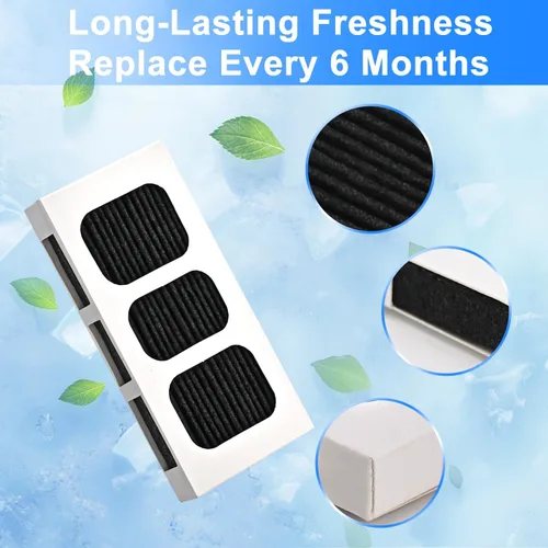 Miniatura 4 de Paquete de 6 filtros de aire de repuesto para refrigerador Paultra2, compatible con Frigidaire Pureair Ultra 2, Pure Air Ultra 2, Pureair Ultra II