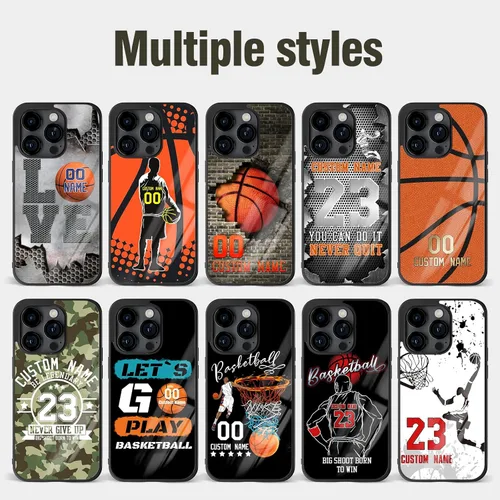 Miniatura 6 de Fundas de teléfono de baloncesto personalizadas para iPhone 8 11 12 13 14 15 16 17 Pro Max Plus Mini para Samsung A03 A13 A14 A15 A51 A52 A53 A54