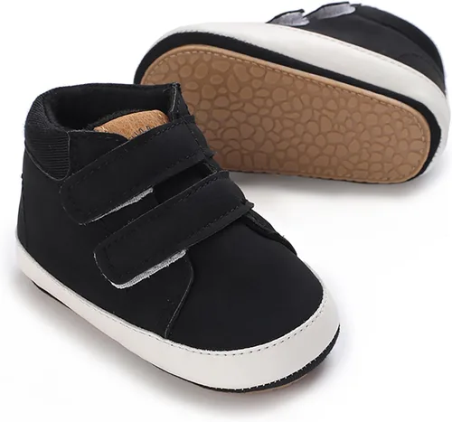 Miniatura 6 de SOFMUO Zapatos deportivos para bebés, niños y niñas, de piel sintética, antideslizantes, suela de goma suave, botines de vestir para niños pequeños