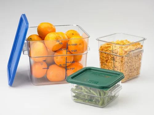 Miniatura 10 de Carlisle FoodService Products Squares - Recipiente cuadrado para almacenamiento de alimentos con diseño apilable para catering, bufés, restaurantes
