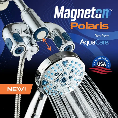 Miniatura 2 de AquaCare Polaris - Cabezal de ducha de alta presión de múltiples zonas con 208 ajustes y sistema de combinación de 3 vías con mango de acoplamiento