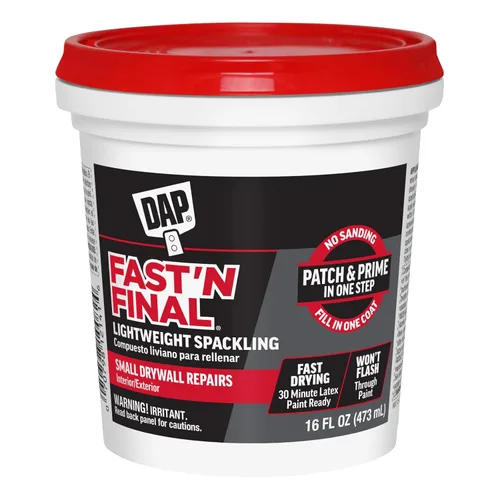 Miniatura 7 de Dap 12140 Fast N Final Masilla selladora para interiores o exteriores, de 1/2 pinta., 12143