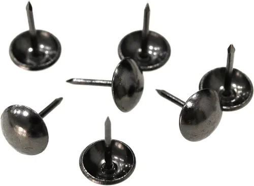 Miniatura 7 de BetterJonny - 500 tachuelas de tapicería decorativas para muebles, 0.669 x 0.433 in, tachuelas de metal negro para el pulgar para muebles tapizados
