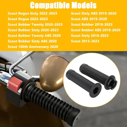 Miniatura 4 de Empuñaduras de manillar para acelerador y embrague Riot Hand Grip compatibles con Indian Scout 2015-2021