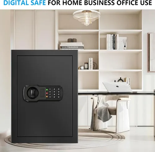 Miniatura 9 de Cajas fuertes grandes de 3.4 pies cúbicos para el hogar, caja de seguridad digital para el hogar resistente al fuego e impermeable con teclado