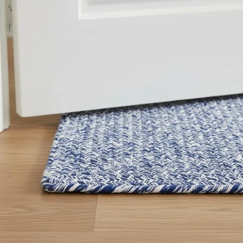 Miniatura 62 de Super Area Rugs Farmhouse - Alfombra trenzada de algodón reversible para cocina, gris y blanco, 4 x 6 pies, ovalada
