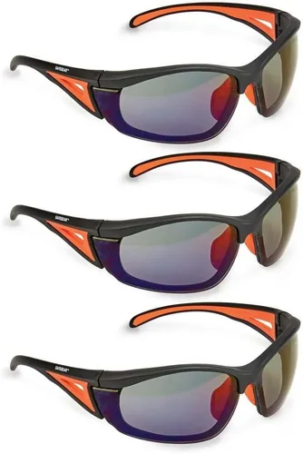 Miniatura 4 de J. J. Keller & Associates, Inc. SAFEGEAR - Gafas de seguridad con espejo negro, paquete de 3, gafas de seguridad antiarañazos