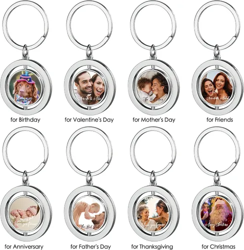 Miniatura 5 de Llavero personalizado con texto de imagen, llavero personalizado de doble cara, llavero de fotos colorido personalizado, regalo para mujeres