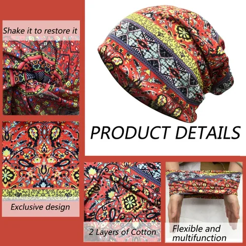 Miniatura 3 de JarseHera Gorros de algodón para quimioterapia para mujer, gorro para el cáncer, turbante