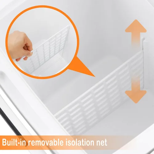 Miniatura 5 de ZENY Mini refrigerador eléctrico enfriador y calentador para automóvil - Refrigerador de automóvil de 12 V CC con mango de bloqueo automático