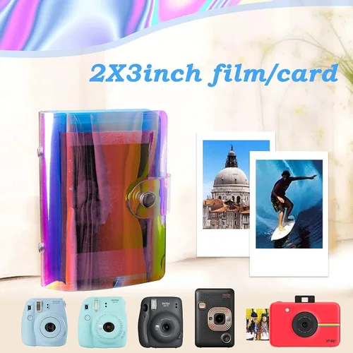 Miniatura 2 de Paquete de 2 mini álbumes de fotos con una sola mano para todas las cámaras Fujifilm Instax Mini/tarjeta fotográfica Kpop/Polaroid Snap SnapTouch