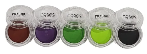 Miniatura 15 de Mosaic HydroCream - Paquetes de personajes de pintura facial para niños, no mancha, lavable, fórmula vegana gentil hipoalergénica. Pasteles