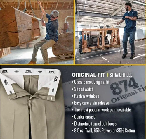 Miniatura 6 de Dickies - Pantalones de trabajo originales 874, para hombre