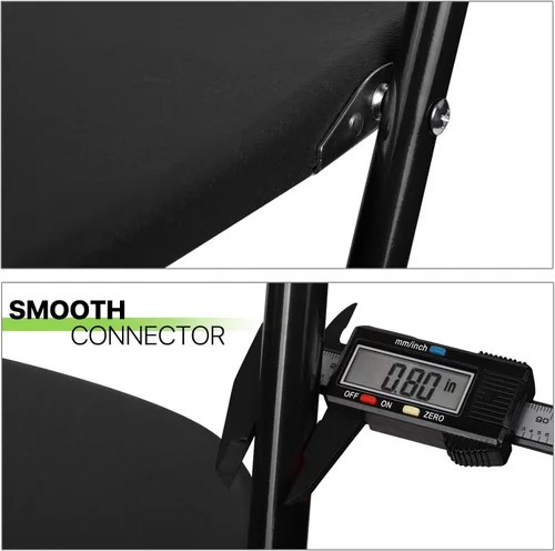 Miniatura 7 de Magshion Sillas plegables de plástico, paquete de 4 sillas de comedor plegables para bodas, fiestas, eventos, exteriores, interiores, silla ligera