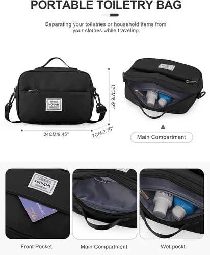 Miniatura 5 de Bolsa de gimnasio para mujeres y hombres con compartimento para zapatos, bolsa de lona deportiva, impermeable, para viajes, fin de semana, bolsa