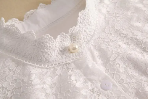 Miniatura 3 de SUZALA Collar falso de encaje, cuello falso desmontable para mujer, cuello falso para blusa, suéter