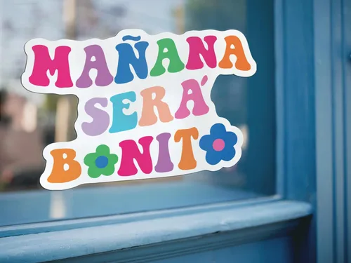 Miniatura 6 de Mañana Será Bonito Tomorrow Will Be Beautiful - Adhesivo adhesivo resistente a la intemperie ideal para personalizar vasos, botellas de agua