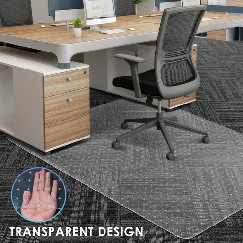 Miniatura 6 de Vicwe Tapete grande para silla de oficina para suelos alfombrados, 60 x 48 pulgadas, alfombrillas rectangulares para sillas de escritorio
