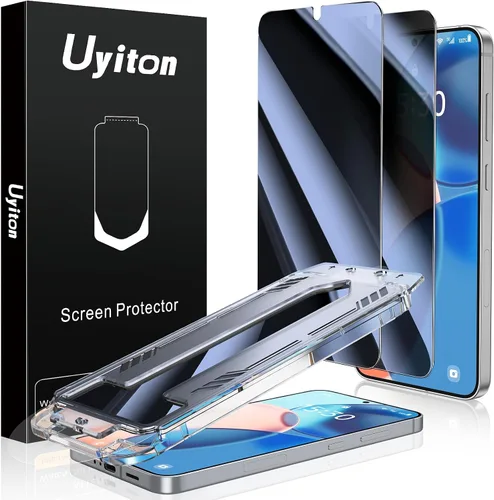 Miniatura 14 de Uyiton UnBreak-Glass - Protector de pantalla de privacidad para Samsung Galaxy S25 Ultra, soporte ultrasónico de huellas dactilares, marco de Negro