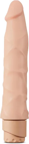 Miniatura 6 de Blush Dr. Skin Cock Vibe #1: Consolador vibrador largo de 9 pulgadas ~ Vibrador silencioso de múltiples velocidades de 2 pulgadas de ancho ~ Beige