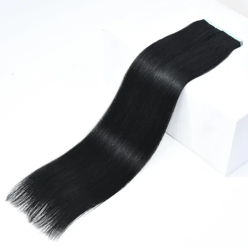 Miniatura 2 de Rosebud - Extensiones de cabello humano con cinta adhesiva REMY, extensiones de cabello seguras de trama de piel sin costuras, 1.41 oz/paquete, 20