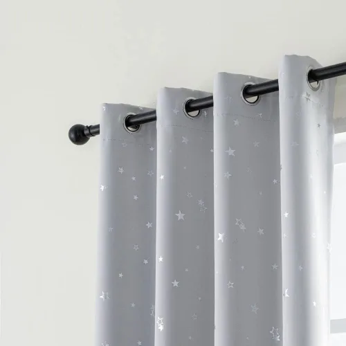 Miniatura 19 de MANGATA CASA - Cortinas opacas con estrellas para dormitorio - Juego de 2 cortinas de ventana para guardería con ojales – Cortinas opacas