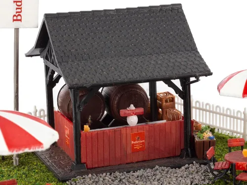 Miniatura 12 de Lionel Anheuser-Busch Biergarten HO Gauge Kit de construcción de tren