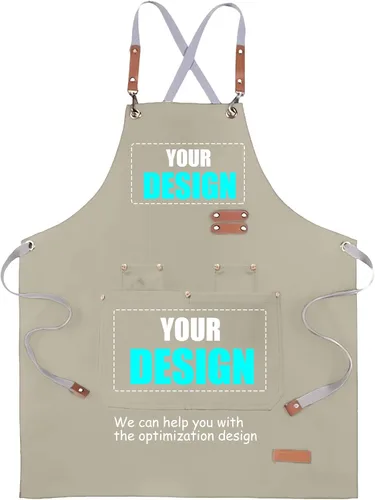 Miniatura 11 de BeautyWill Delantal personalizado personalizado para hombres y mujeres, delantales de cocina personalizados con bolsillos, nombre, texto, logotipo