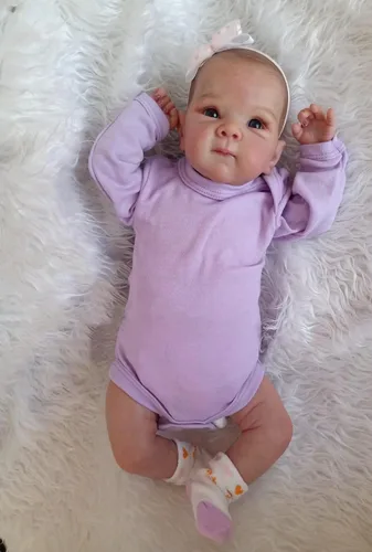 Miniatura 6 de Zero Pam Muñeca de bebé de silicona realista, muñecas de bebé Reborn de 18 pulgadas, cuerpo completo de silicona, muñeca de bebé realista, niña